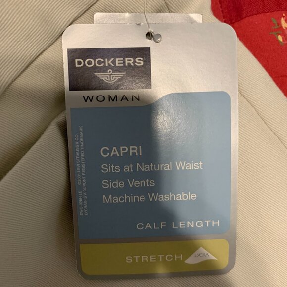 Dockers Brand Women's Light Khaki Color Capri Pants, Size 22W, NWT - Picture 6 of 7